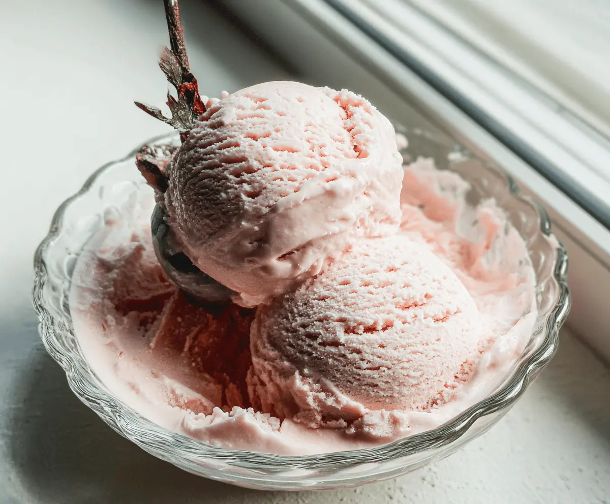 Easy Homemade Rhubarb Ice Cream Recipe