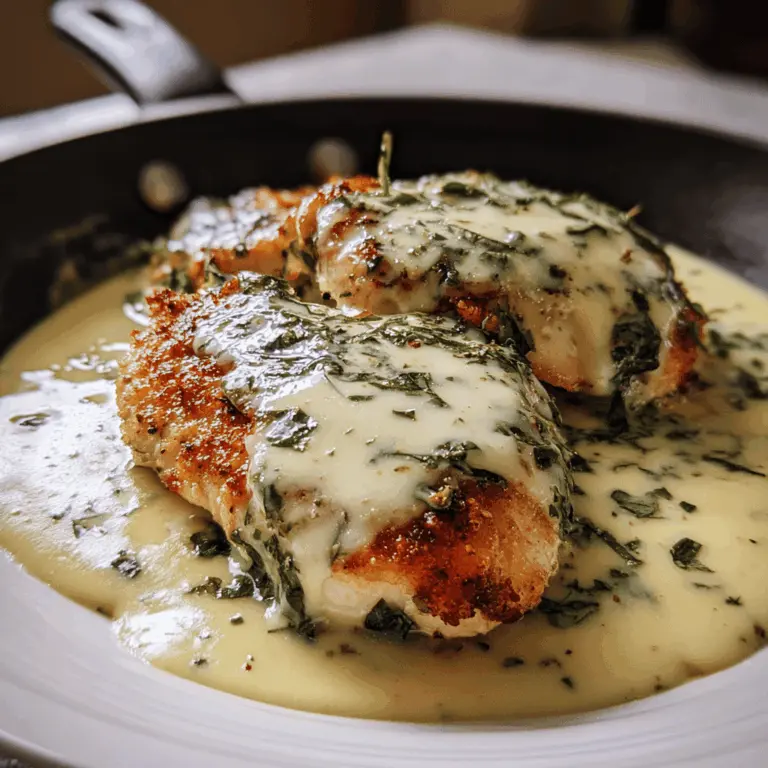 Easy Mozzarella Chicken in Creamy Basil Sauce