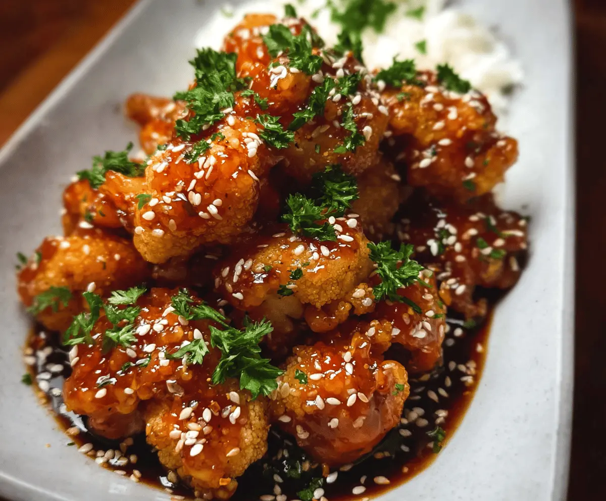 Easy Sticky Sesame Cauliflower Recipe