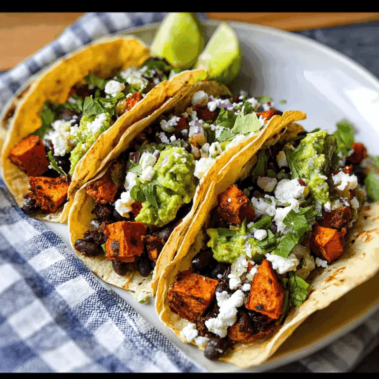 Easy Black Bean Sweet Potato Tacos Recipe