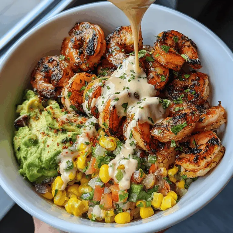 Easy Grilled Shrimp Bowl with Avocado and Corn Salsa