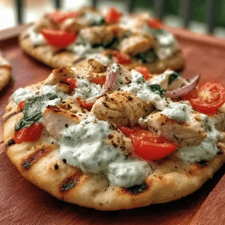 Easy Tzatziki Chicken and Veggie Naan Pizza