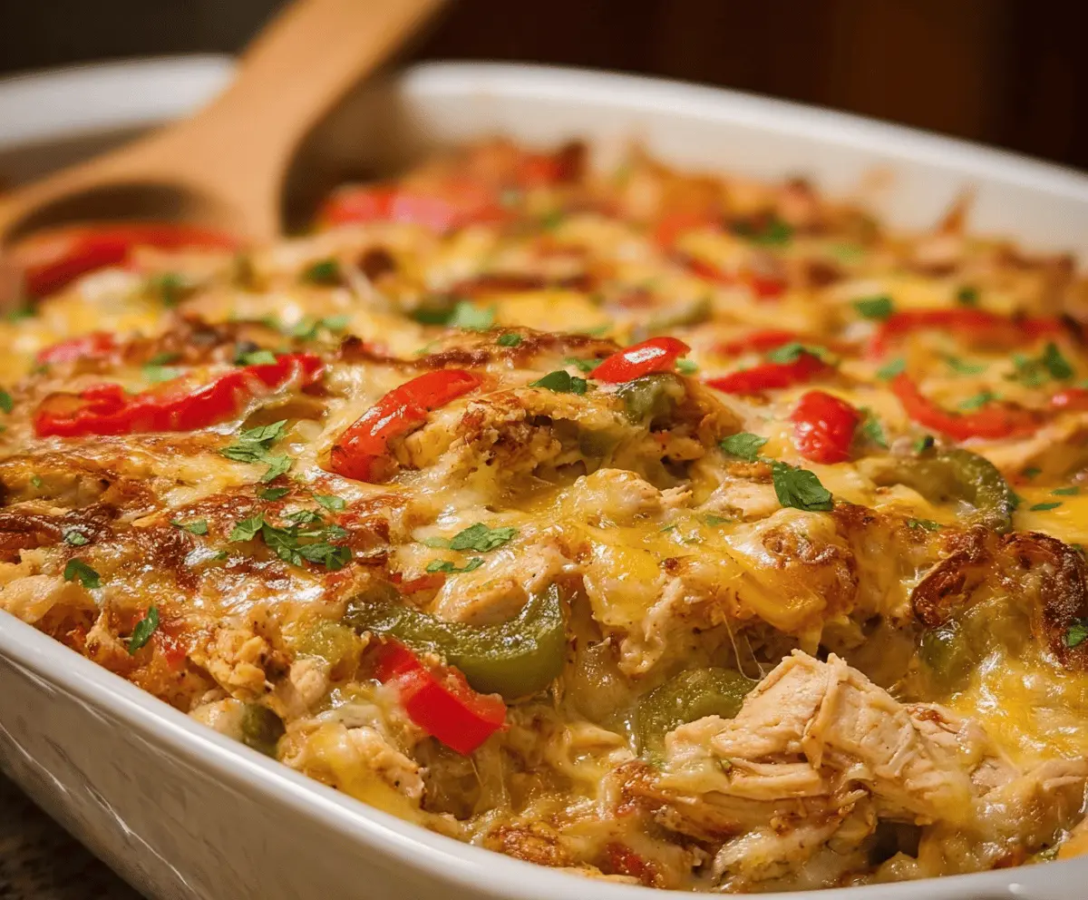 Easy Chicken Fajita Casserole Recipe