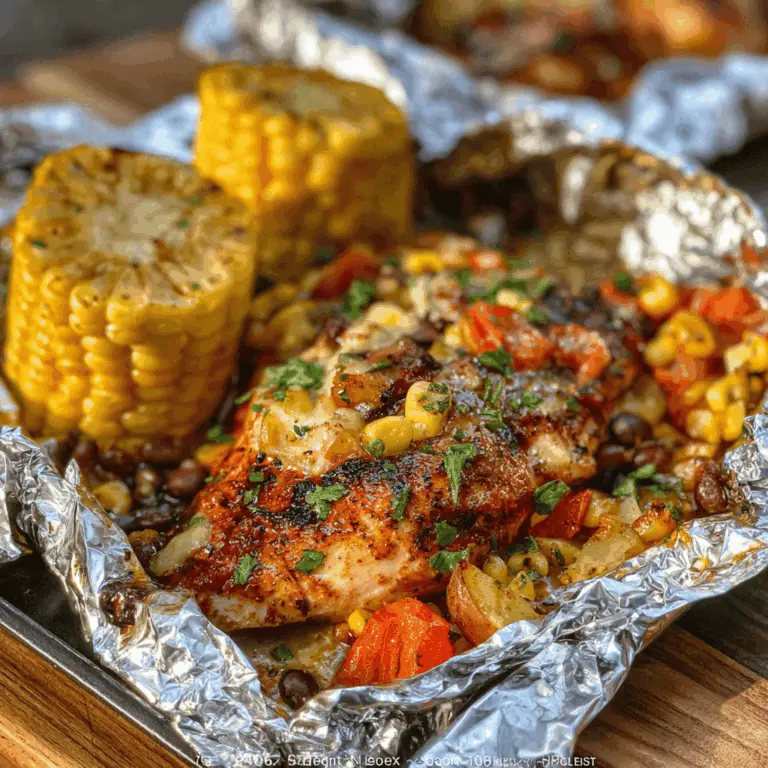Easy Santa Fe Chicken Foil Packets for Quick Dinners