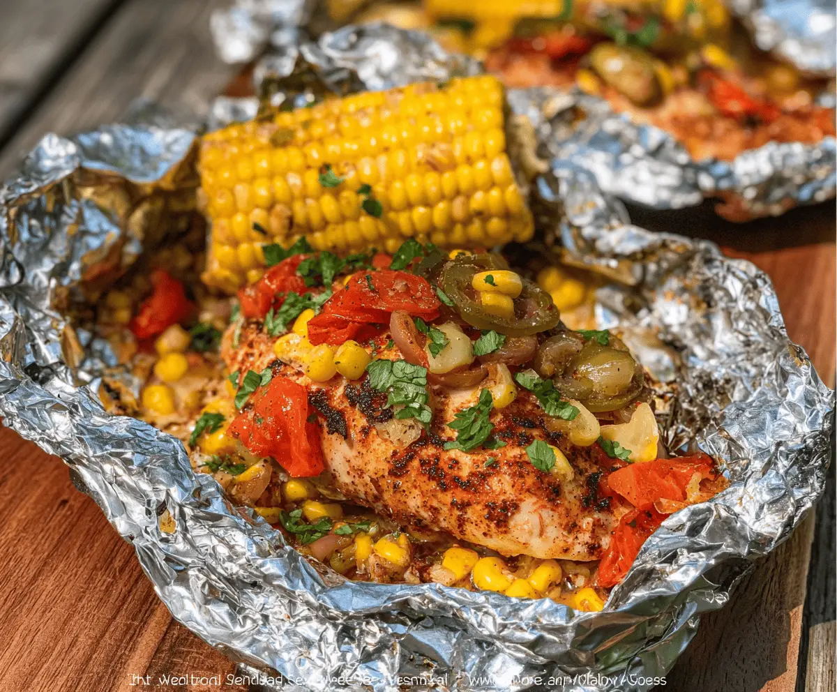Easy Santa Fe Chicken Foil Packets for Quick Dinners