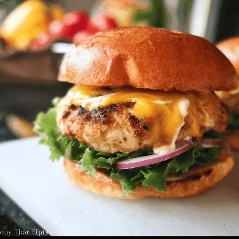 Easy Cheddar Ranch Chicken Burgers Recipe