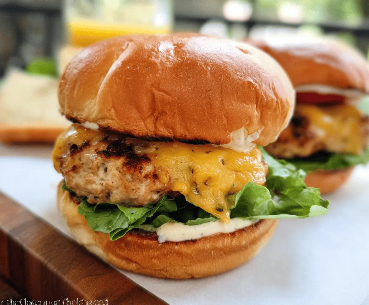 Easy Cheddar Ranch Chicken Burgers Recipe