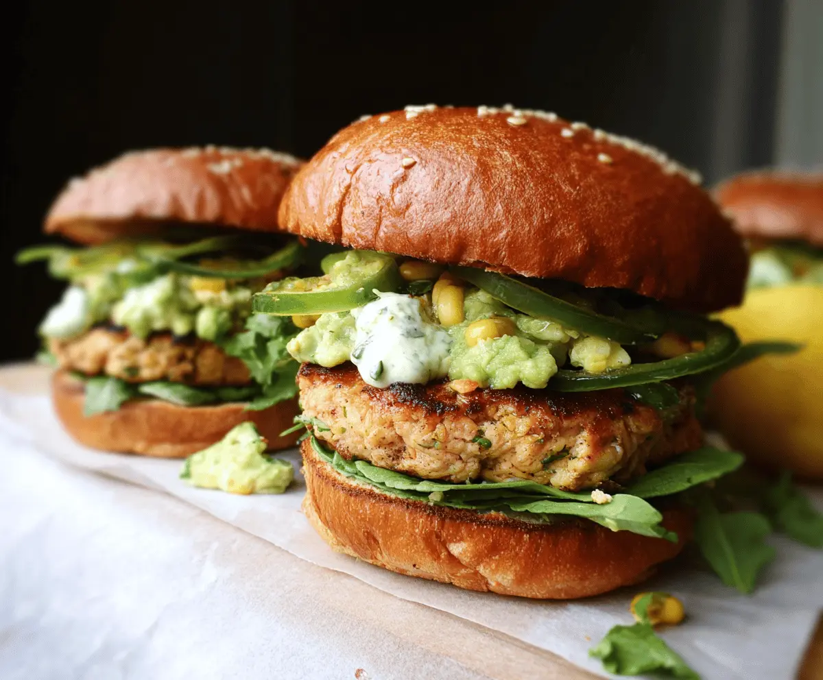 Easy Honey Jalapeño Turkey Burgers With Creamy Avocado Sauce