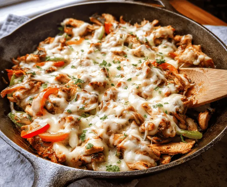 Easy Chicken Cheesesteak Skillet Recipe