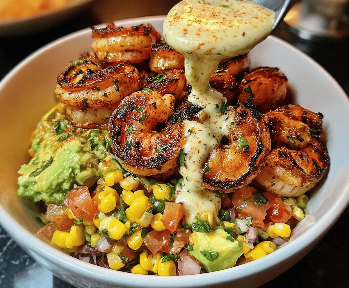 Easy Grilled Shrimp Bowl With Avocado And Corn Salsa
