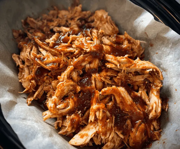 Easy Crockpot BBQ Pulled Chicken Recipe