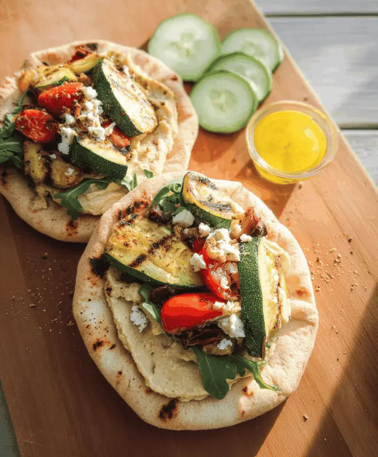 Easy Zucchini and Hummus Pita Sandwiches