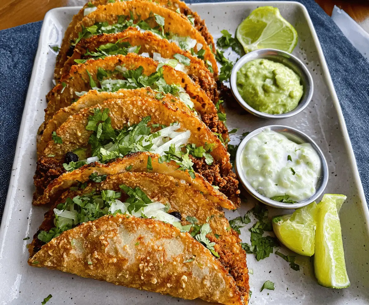 Easy Crispy Black Bean Tacos Recipe