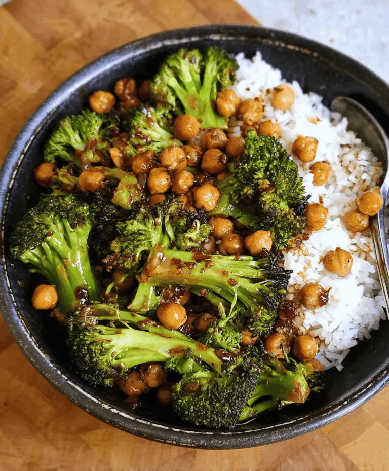 Easy Garlic Broccoli and Chickpea Stir Fry