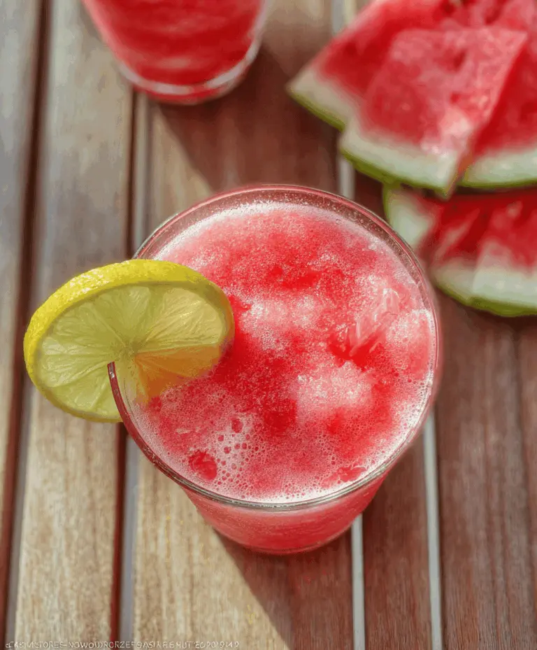 Refreshing Lemonade Watermelon Slushie Recipe