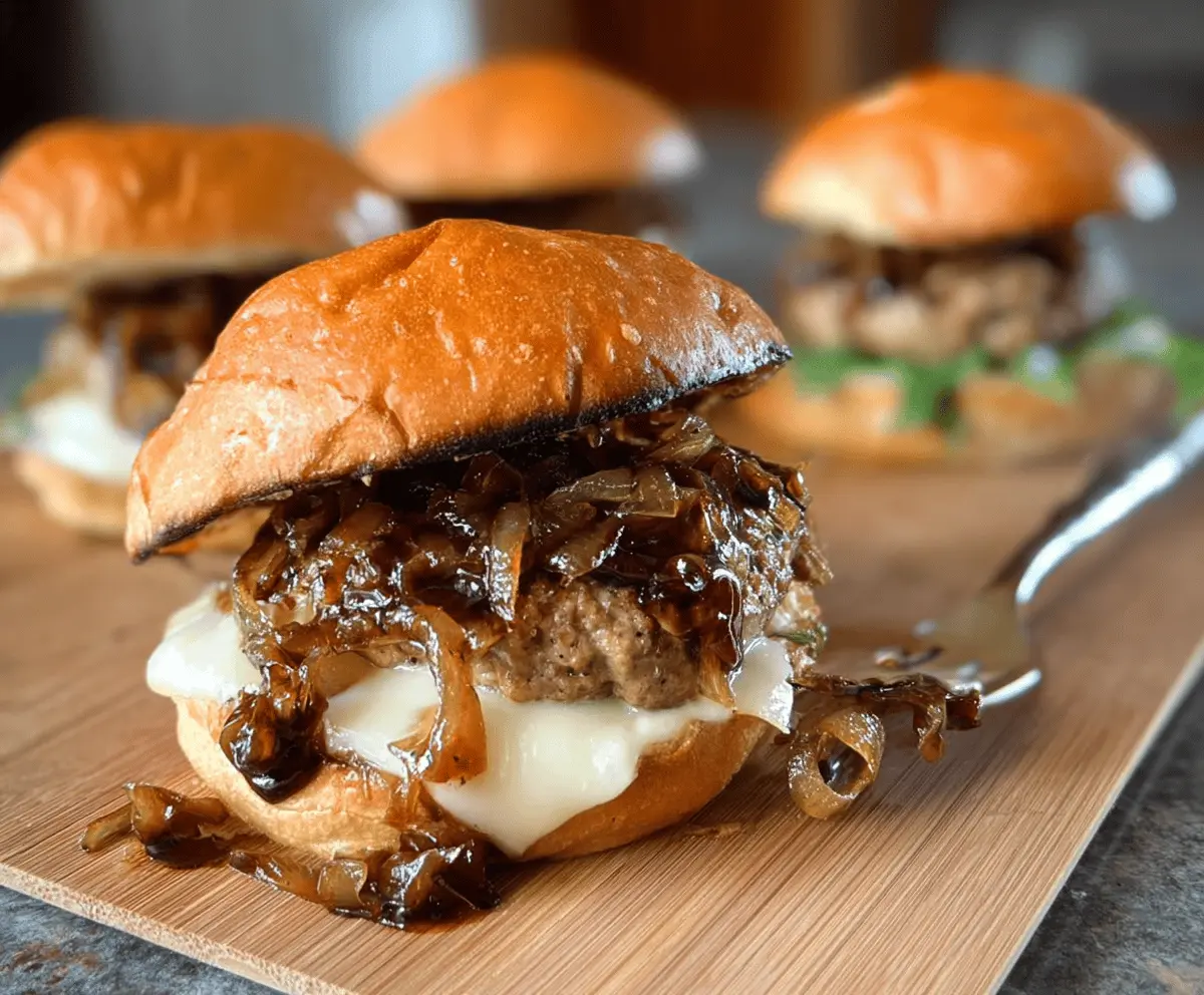 Easy Balsamic Caramelized Onion Turkey Burgers