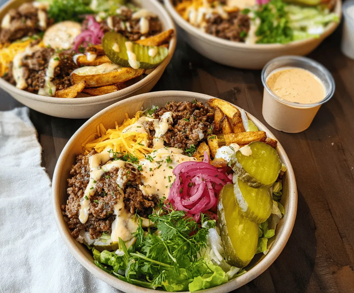 Easy Healthy Burger Bowls Recipe