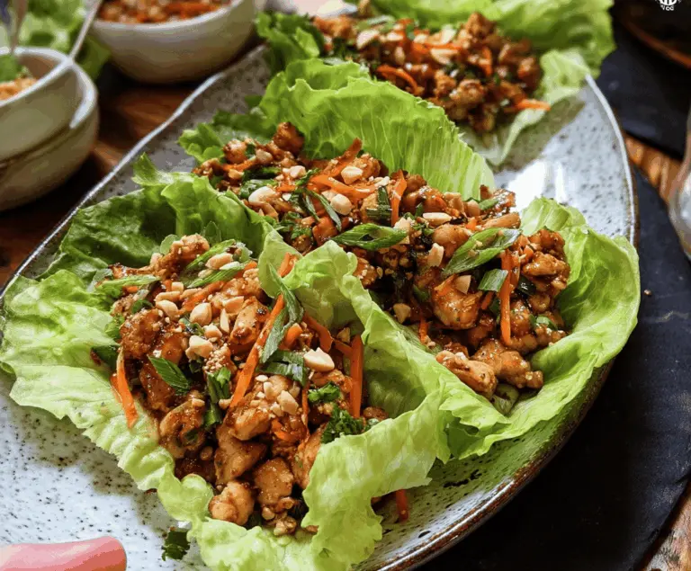 Easy Thai Chicken Lettuce Wraps Recipe
