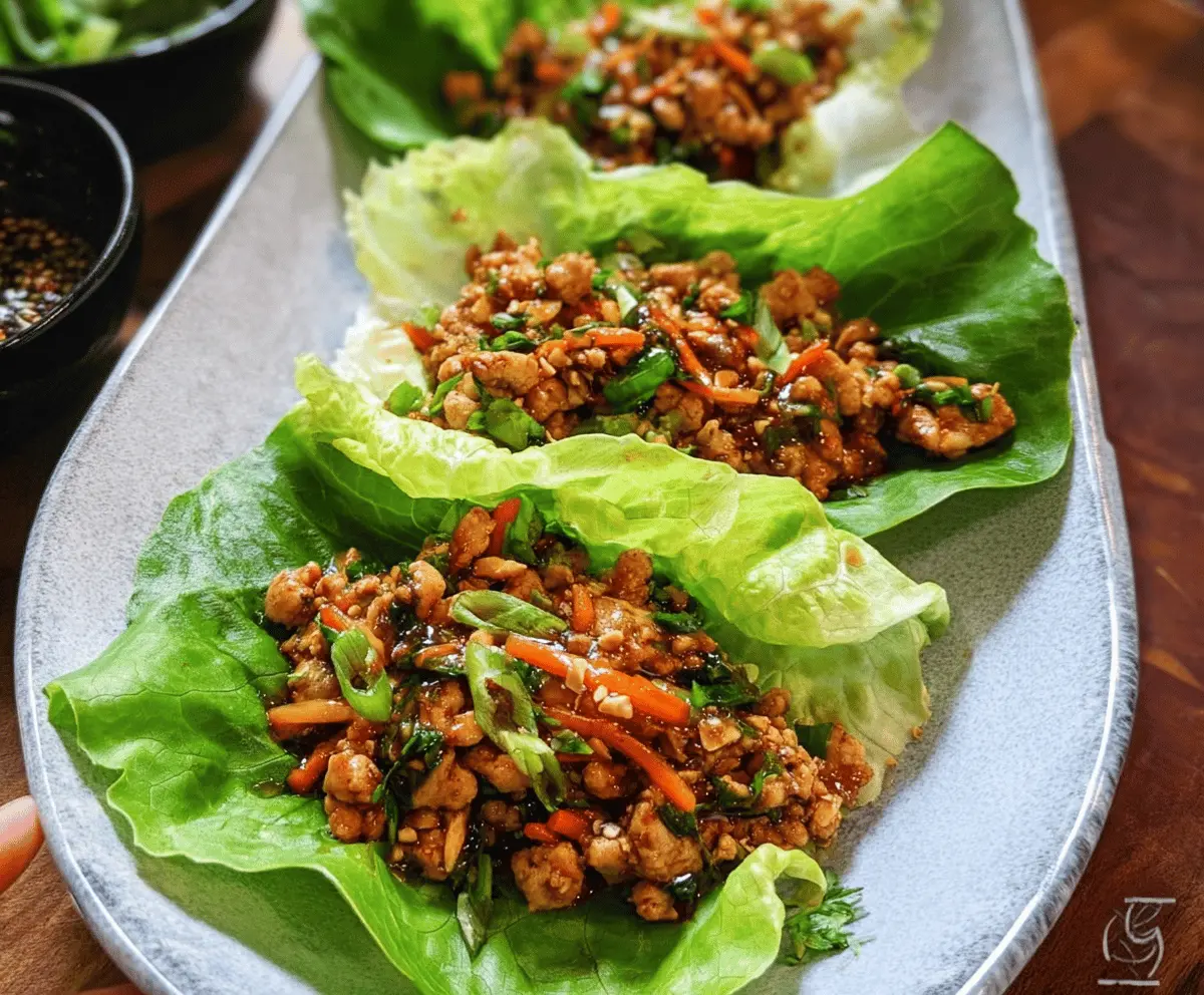 Easy Thai Chicken Lettuce Wraps Recipe