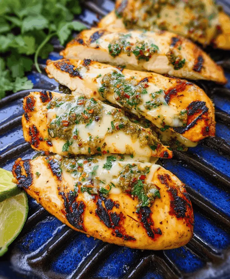 Easy Grilled Chicken with Salsa Verde and Pepper Jack