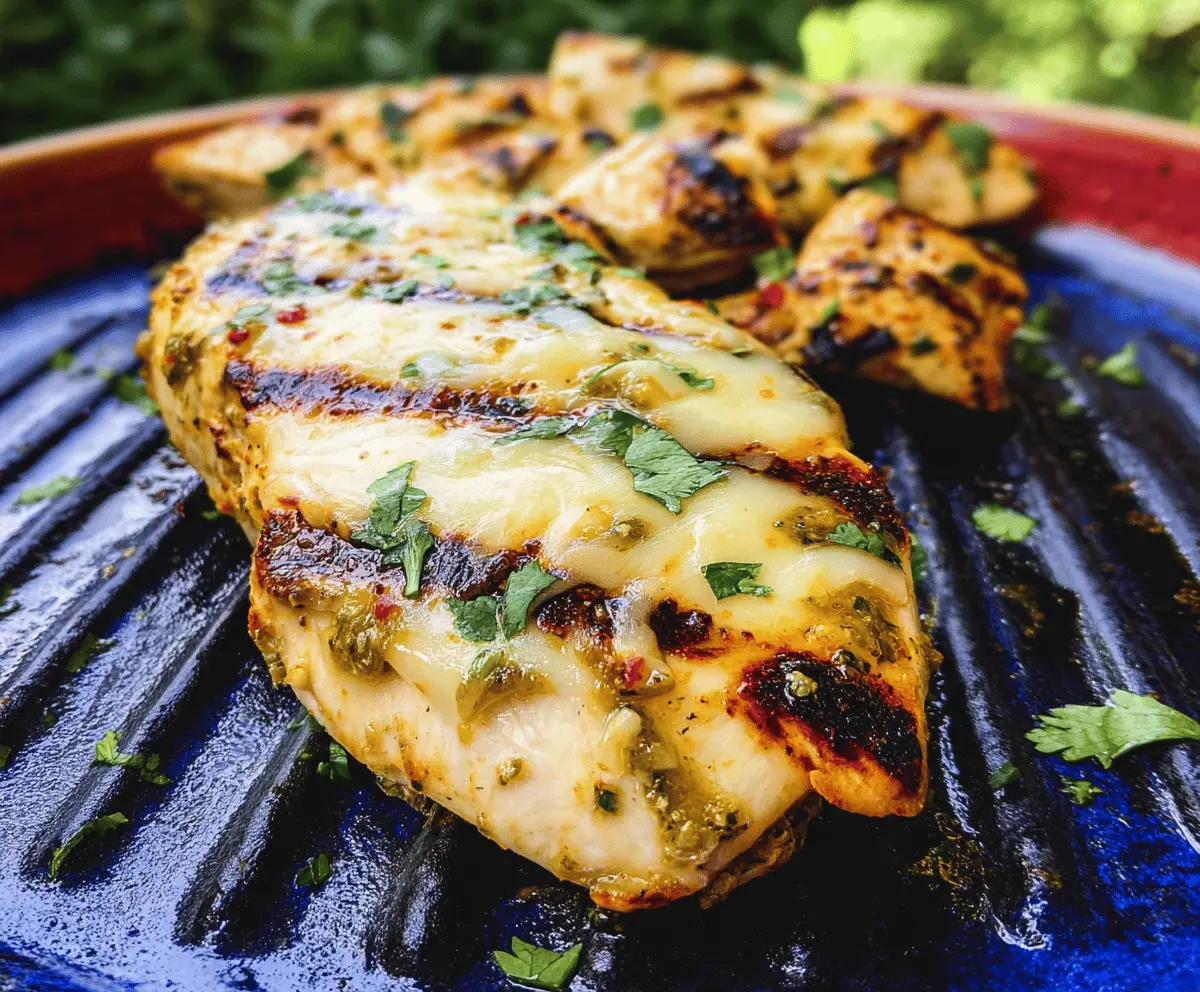 Easy Grilled Chicken with Salsa Verde and Pepper Jack