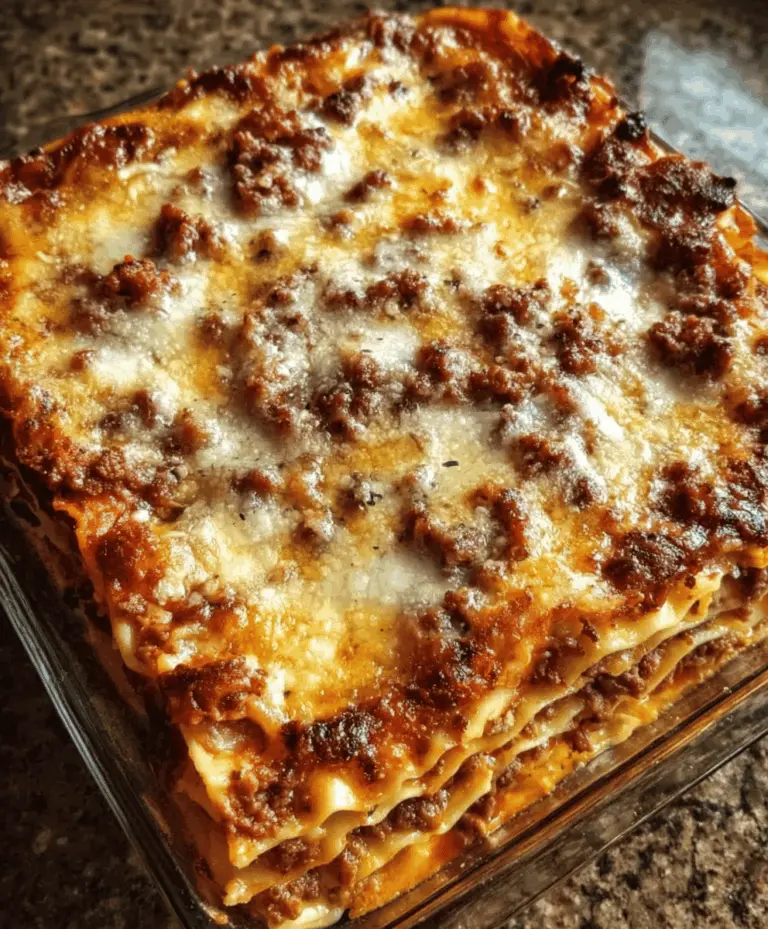 Easy Parmesan Garlic Bacon Cheeseburger Lasagna