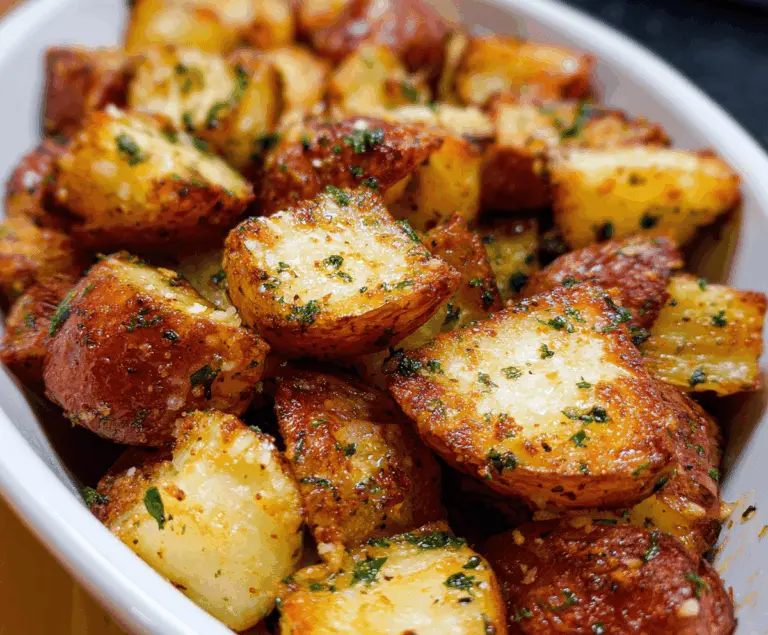 Easy Roasted Garlic Butter Parmesan Potatoes