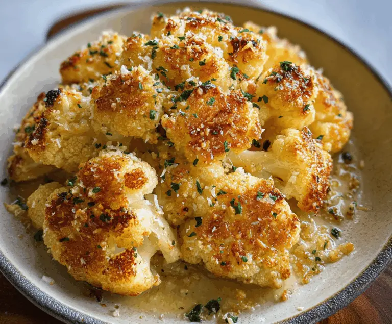 Easy Garlic Butter Roasted Cauliflower