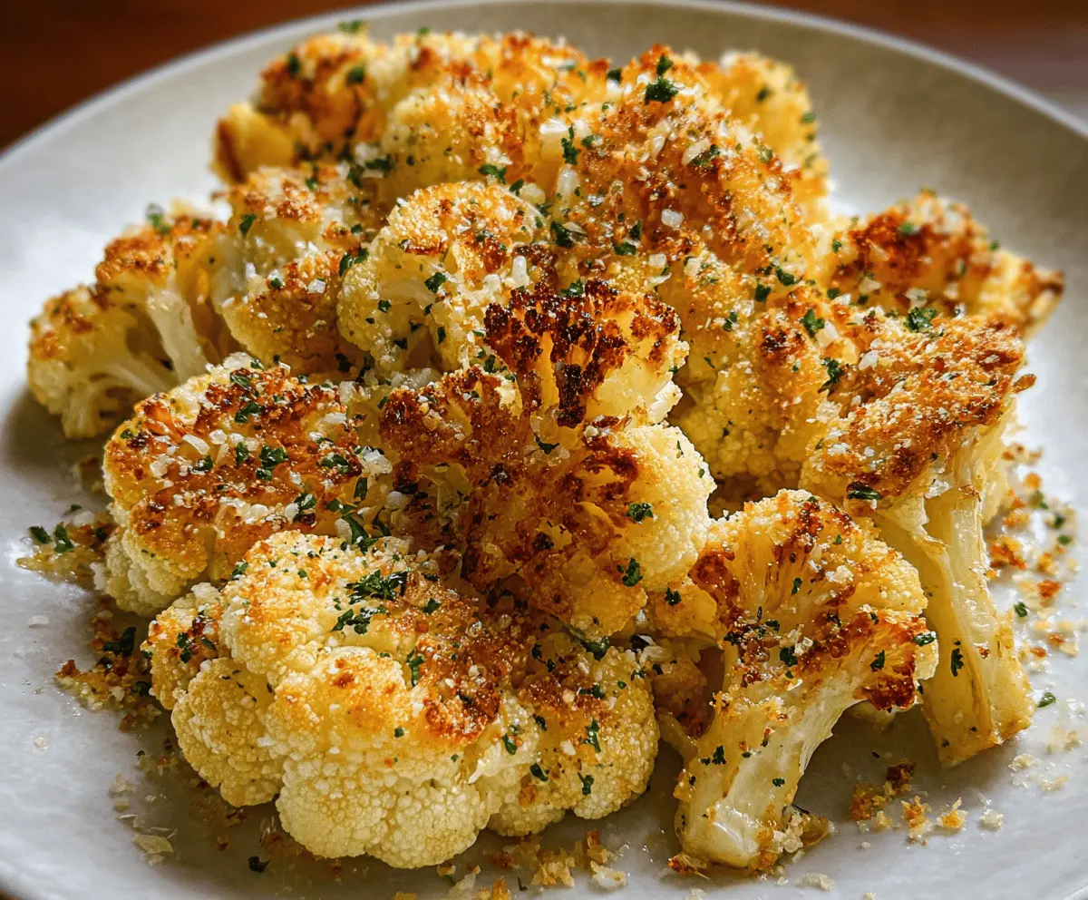 Easy Garlic Butter Roasted Cauliflower