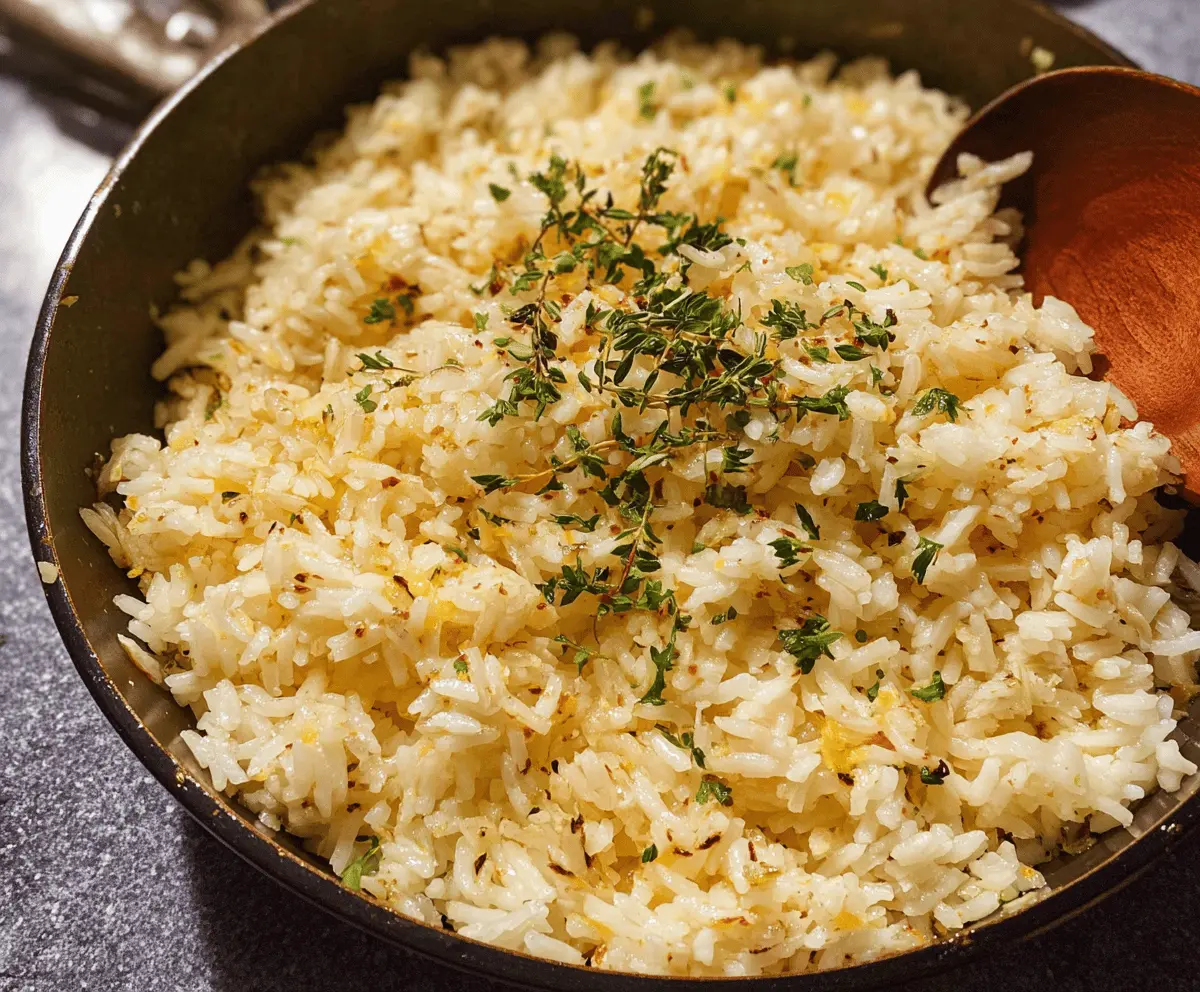 Easy Savory Garlic Butter Rice Recipe