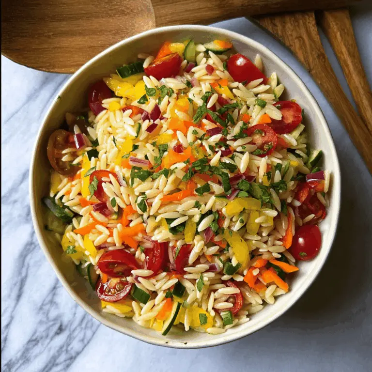 Easy Rainbow Orzo Salad Recipe for Summer