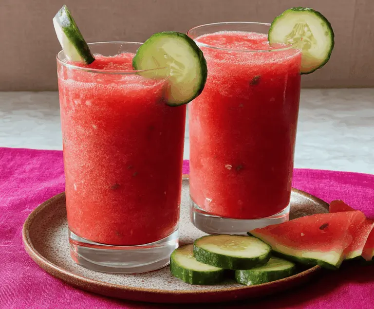 Refreshing Watermelon Cucumber Slushies Recipe