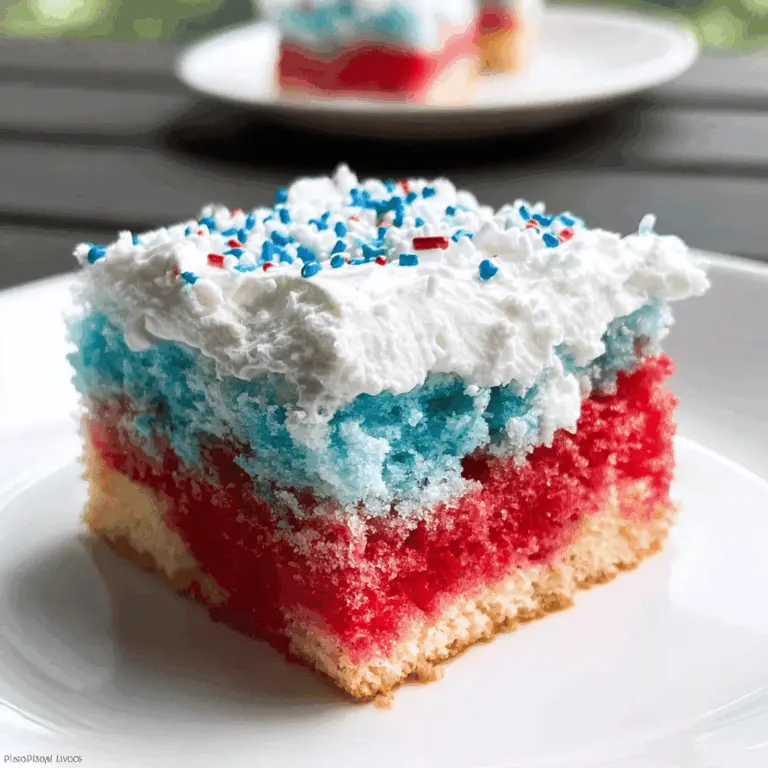 Easy Red White and Blue Poke Cake Recipe