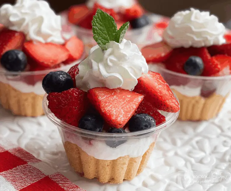 Mini Shortcake Cups for Memorial Day and July 4th