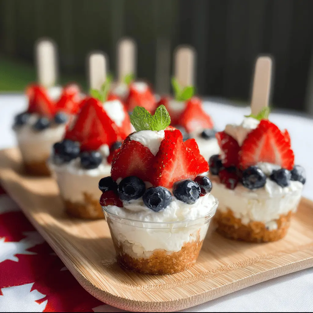 Mini Shortcake Cups for Memorial Day and July 4th