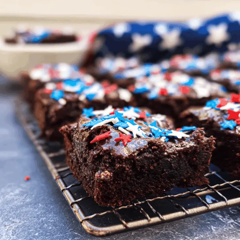 Easy Patriotic Star Spangled Brownies Recipe