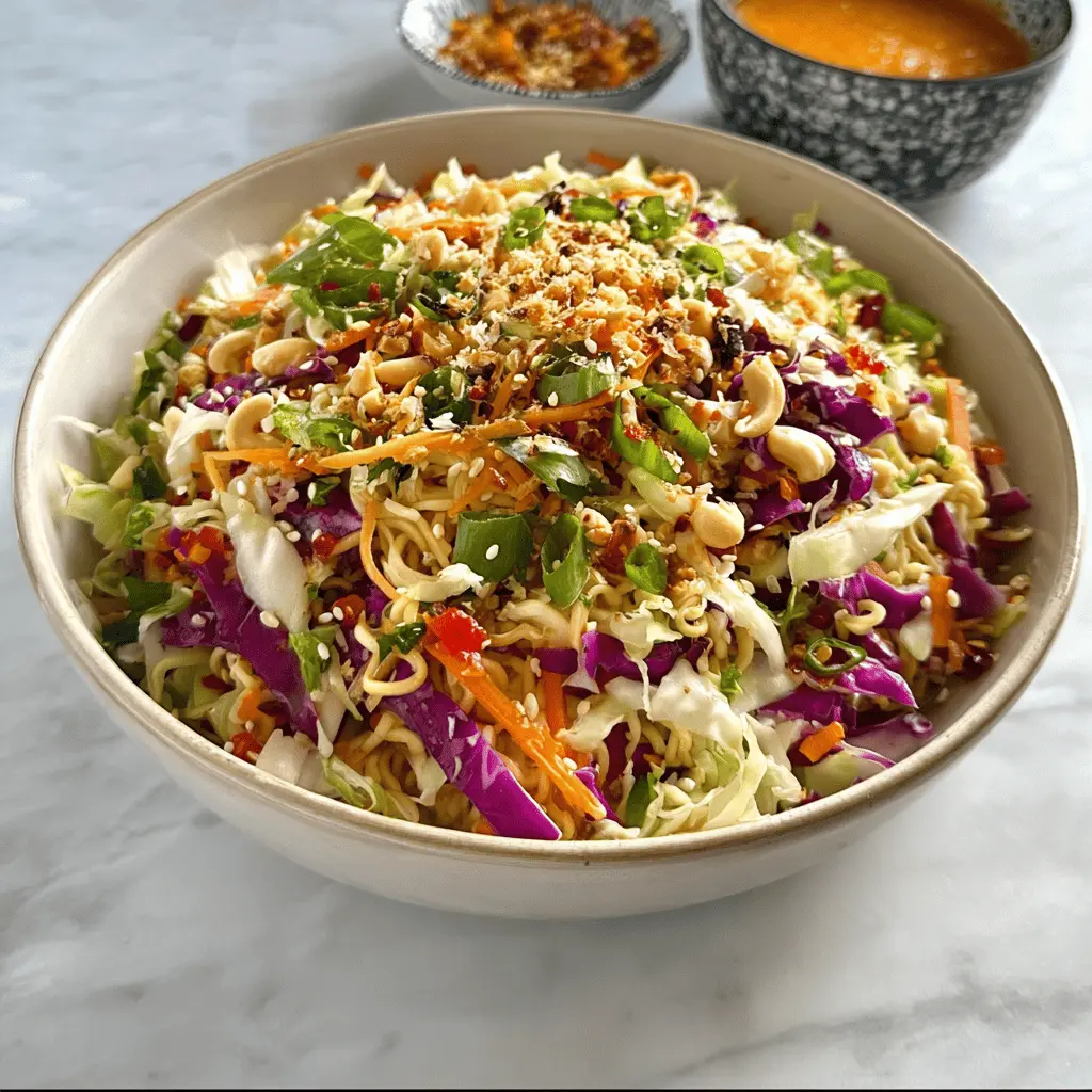 Crunchy Asian Cabbage Ramen Salad Recipe