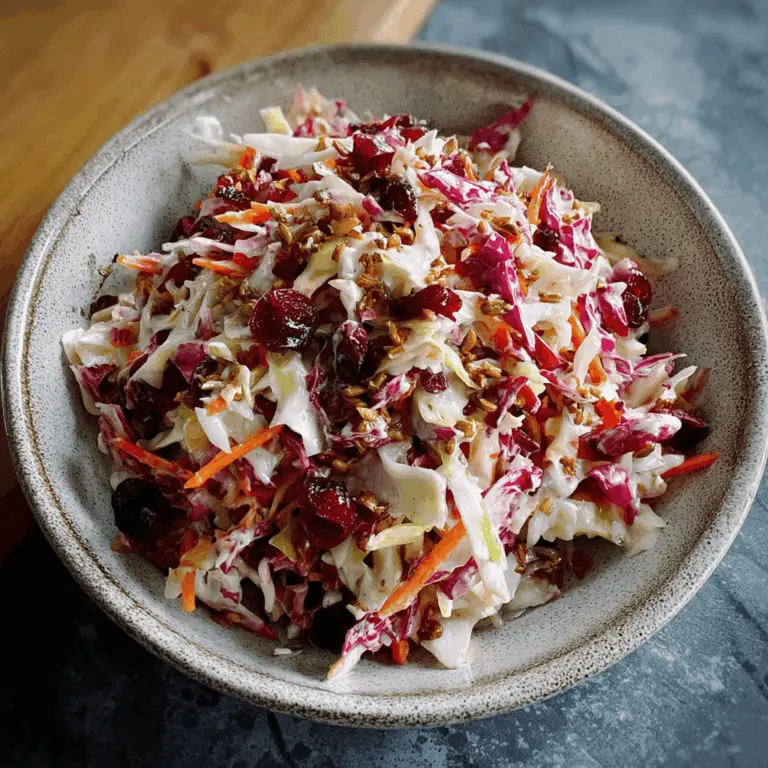 Fresh Cranberry Coleslaw Recipe for Holidays