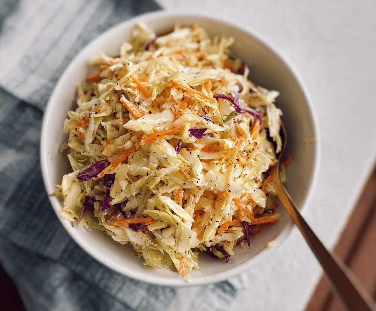 Easy Tangy Vinegar Coleslaw Recipe