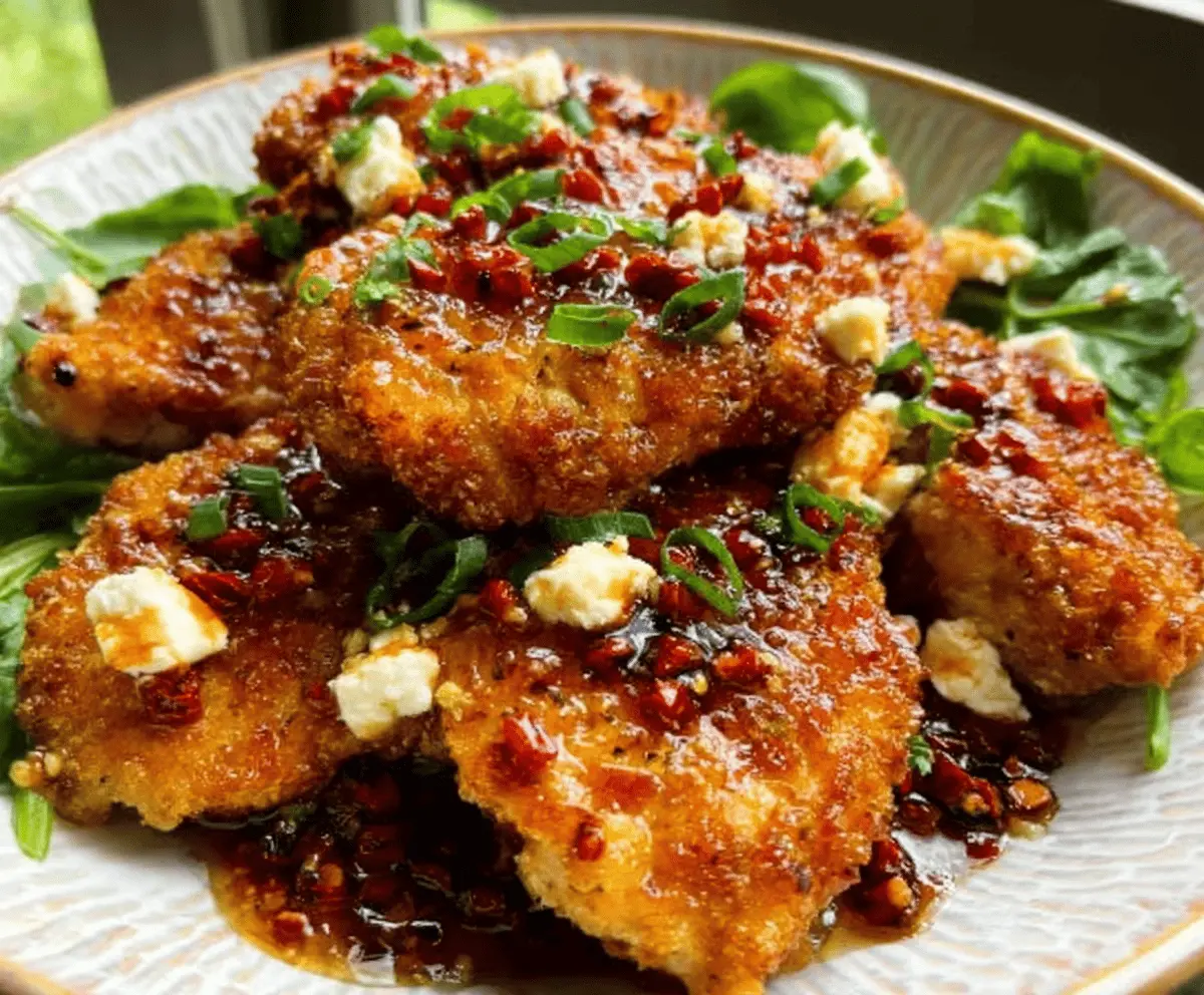 Crispy Hot Honey Feta Chicken Recipe