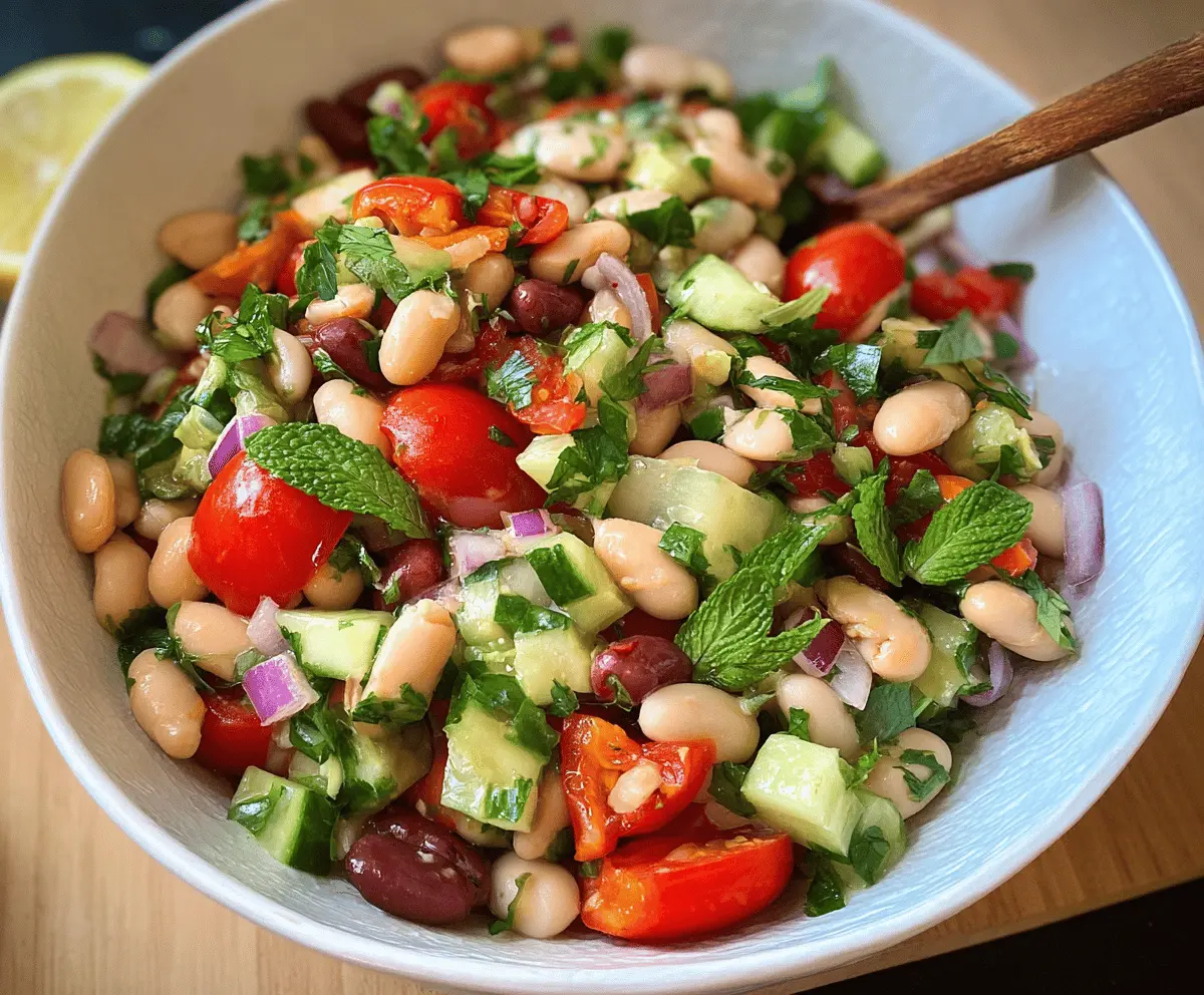 Easy Mediterranean Bean Salad Recipe for Healthy Meals