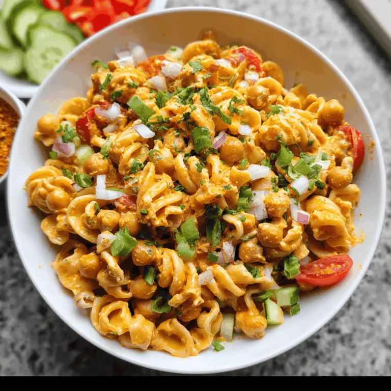 Easy Buffalo Chickpea Pasta Salad Recipe