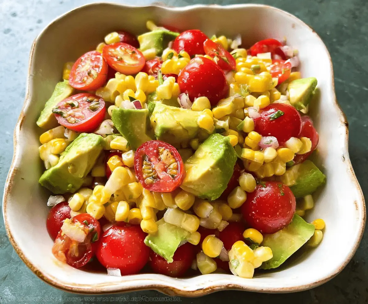 Fresh Corn Tomato Avocado Salad Recipe