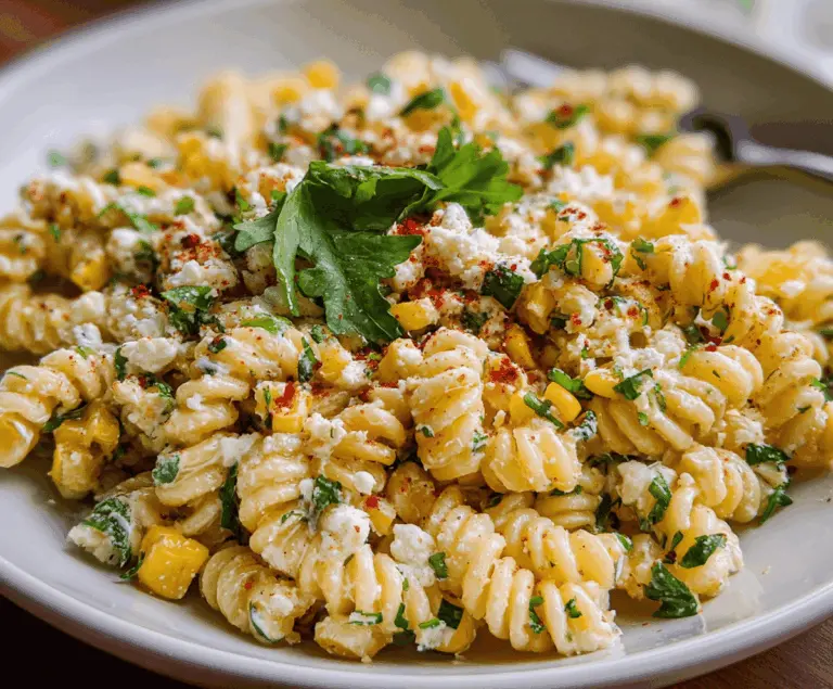 Creamy Mexican Street Corn Pasta Salad Recipe