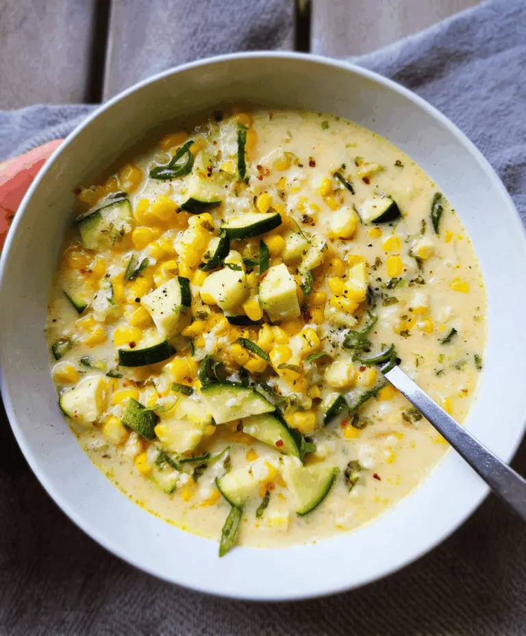 Creamy Summer Corn and Zucchini Chowder Recipe