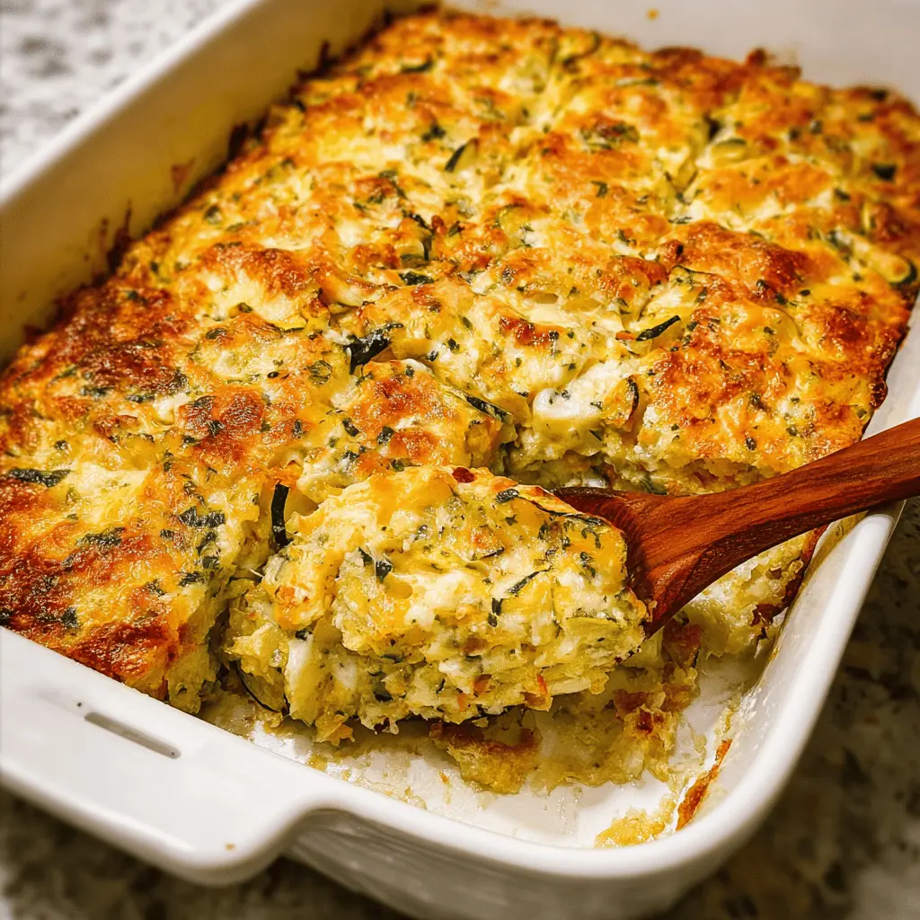 Cheesy Zucchini Squash Casserole Recipe