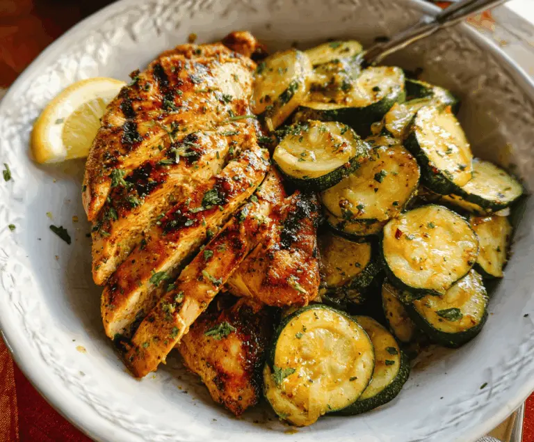 Easy Asado Chicken with Sauteed Lemon Zucchini