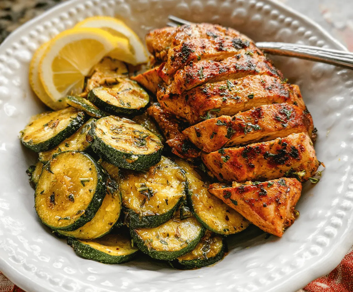 Easy Asado Chicken with Sauteed Lemon Zucchini