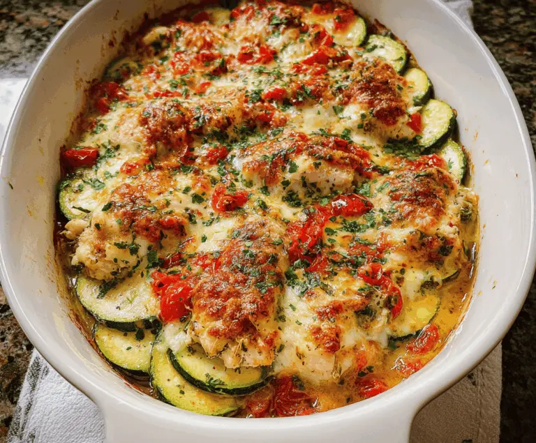 Easy Mediterranean Chicken Zucchini Bake