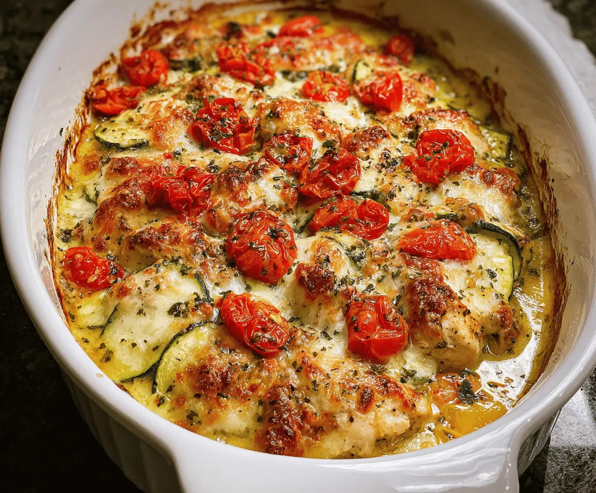 Easy Mediterranean Chicken Zucchini Bake